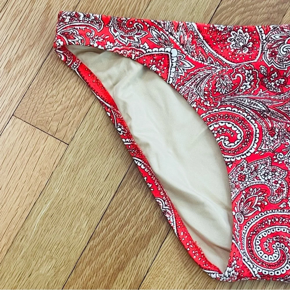 J. Crew Red Paisley Bikini Bottom - Picture 4 of 11
